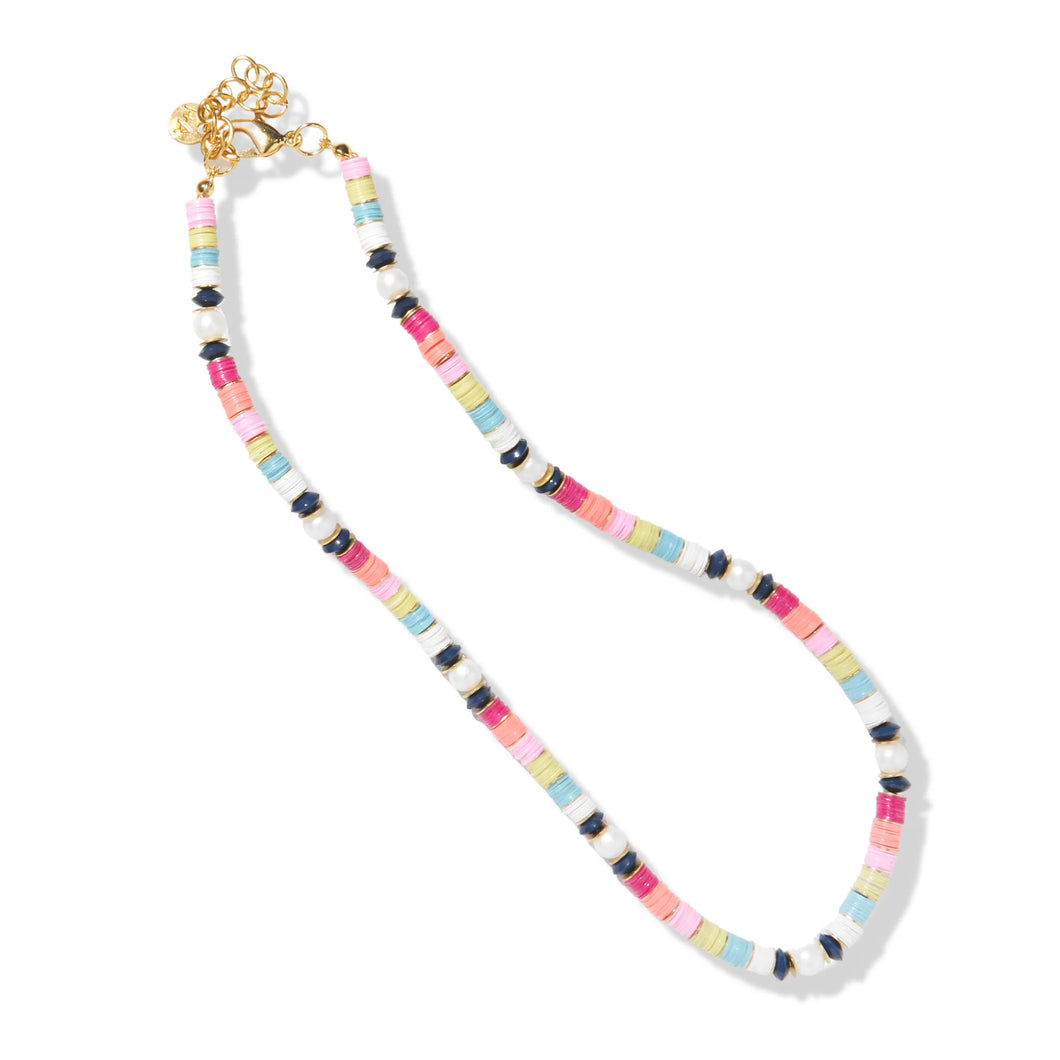 Rainbow Mix Glass Bead Necklace