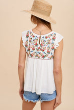 Load image into Gallery viewer, Buttercream Floral Embroidered Blouse
