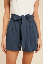 Load image into Gallery viewer, Navy Paperbag Waist Short
