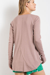 Mocha Rib Knit Top