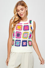 Load image into Gallery viewer, White Crochet Sweater Vest

