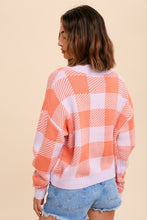 Load image into Gallery viewer, Lilac Multi Plaid Check Cardigan
