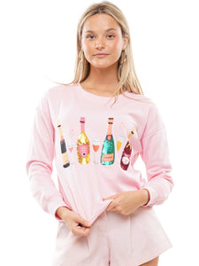 Sequin Wine Bottle Sweatshirt