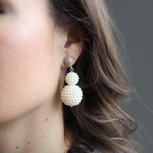 Load image into Gallery viewer, Cecilia Pave and Pearl Drop Earrings
