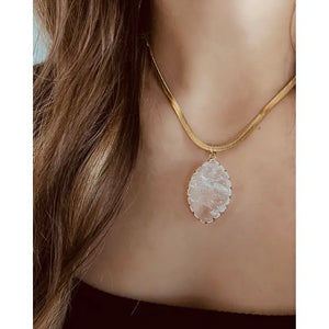 Beljoy Macy Crystal Herringbone Necklace