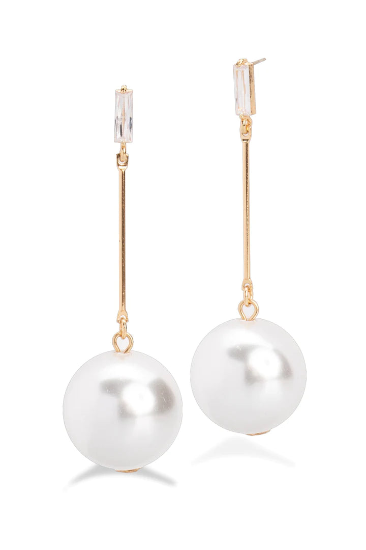 Audrey Pearl Drop Earring White