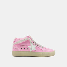 Load image into Gallery viewer, Paulina Pink Canvas High Top
