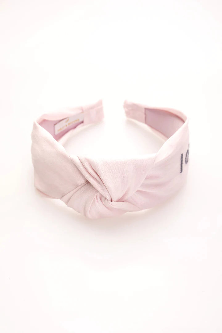 In A Word Silk Embroidered Headband Love