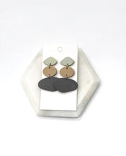 Load image into Gallery viewer, Neutral Pebble Acrylic Earring
