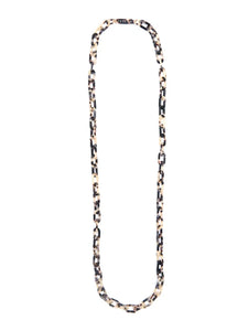 Black/Tan Tortoise Chain Necklace