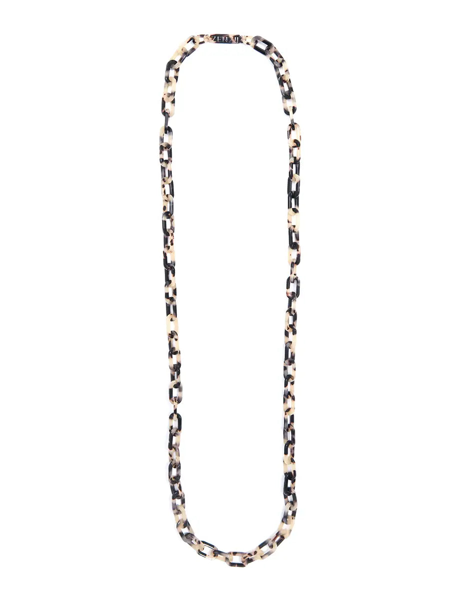 Black/Tan Tortoise Chain Necklace