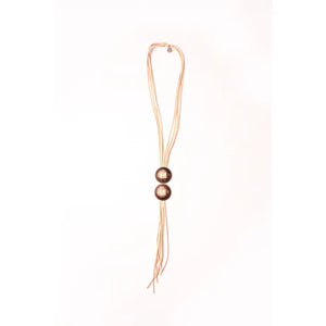 Adjustable Worn Copper Concho Bolo Necklace