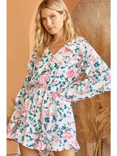 Load image into Gallery viewer, Floral Pearl Button Romper
