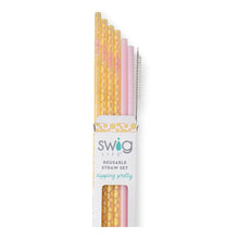 Load image into Gallery viewer, Swig Oh Happy Day Reusable Straw Set
